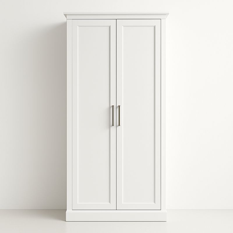 Armadio a due ante bianco in legno MDF