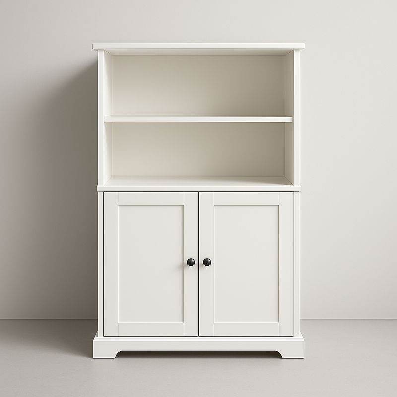 Libreria in Legno con Ante e Mensole 120x80x40 cm