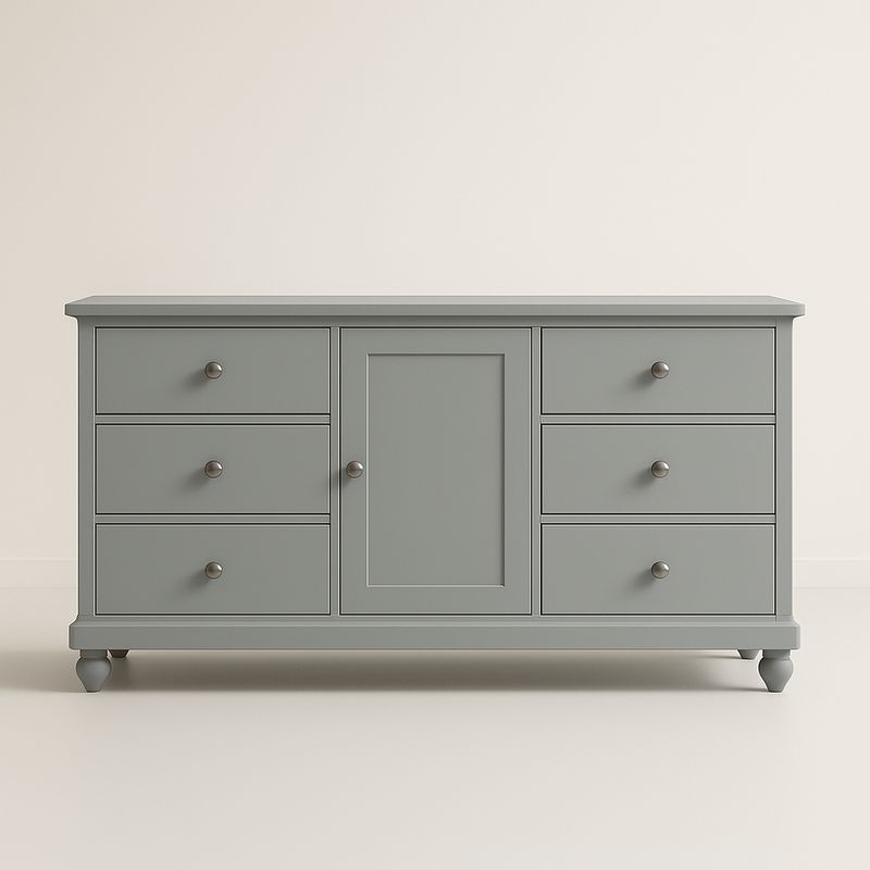 Cassettiera in legno con 6 cassetti e 1 anta