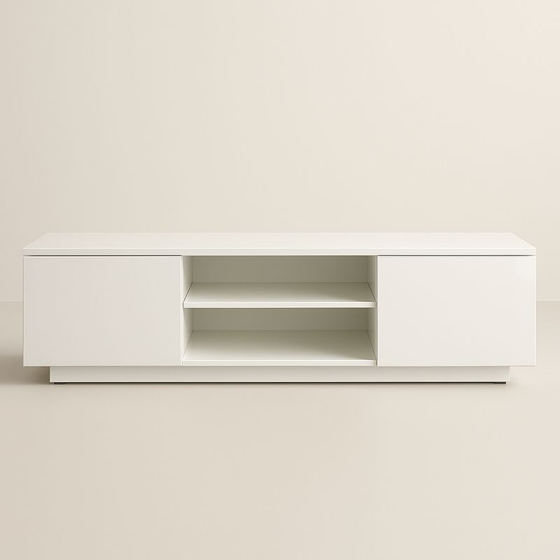 Mobile TV MDF Rettangolare Bianco 150x40x45cm