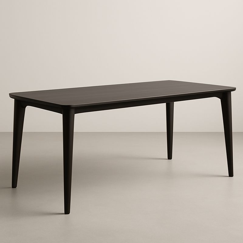 Tavolo rettangolare in legno massello di quercia 180x90x75 cm Marrone Scuro