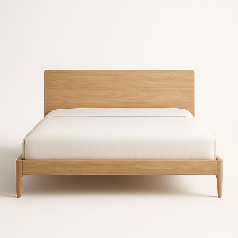 Letto matrimoniale in legno con testiera