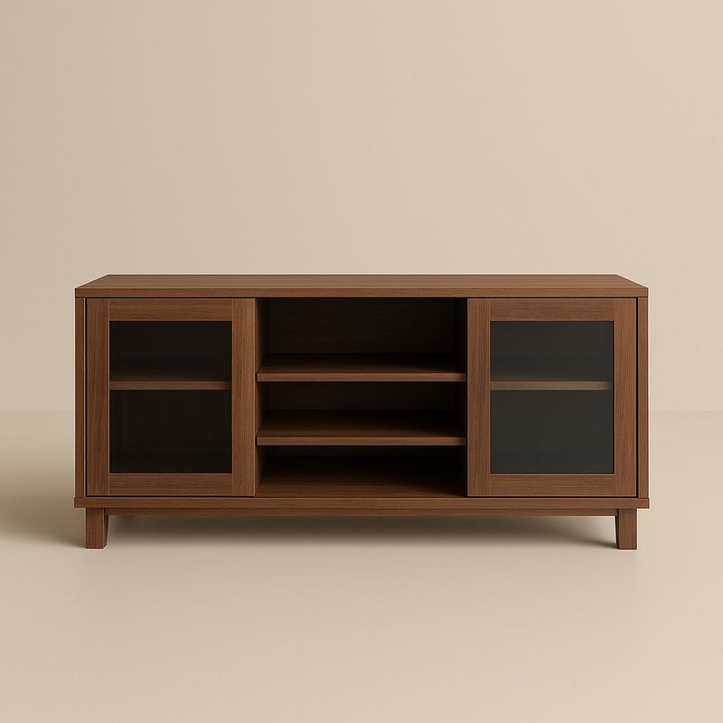 Mobile TV in legno e vetro 150x45x60 cm