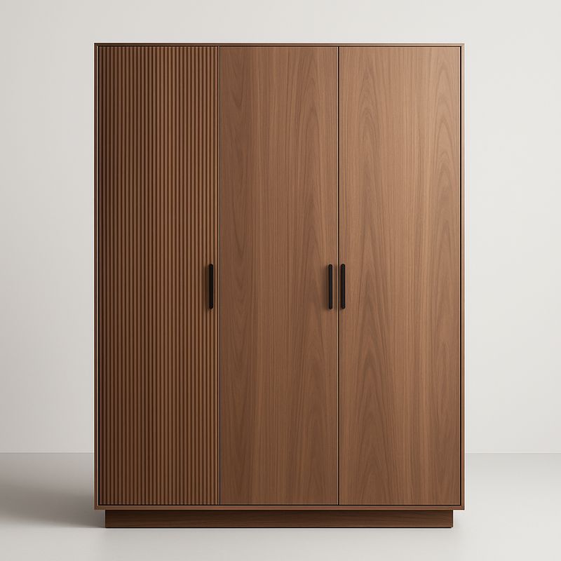 Armadio a 3 Ante in Legno Marrone