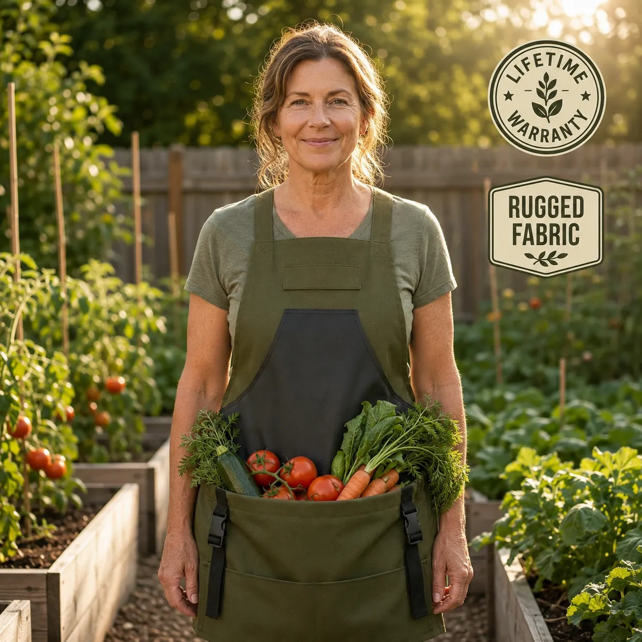 Hands-Free Quick-Release Gardening Apron