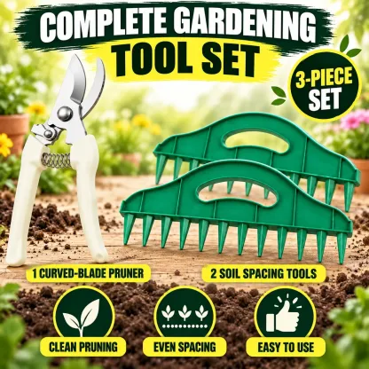 🏡 2-Pack Garden Seed Spacing Tool – Multi-Row Soil Dibbler & Furrow Maker