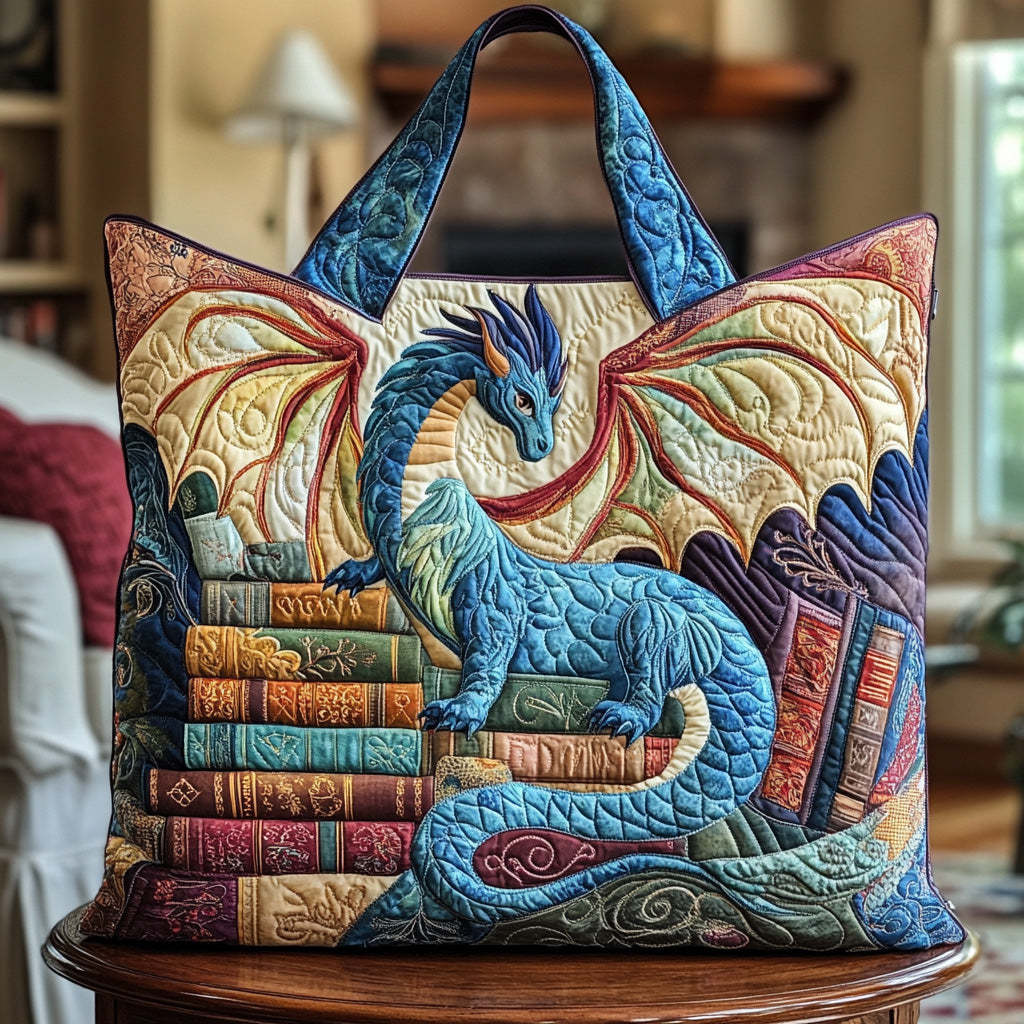 Bookish Quilted Tote Bag