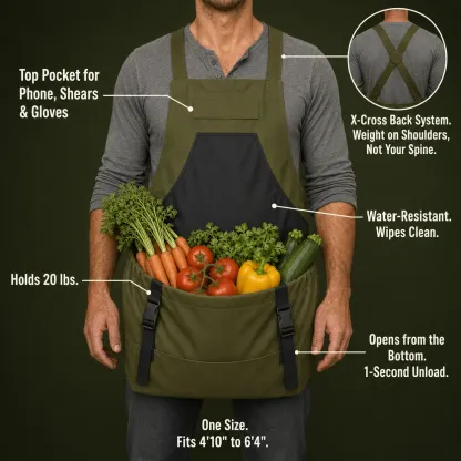 Hands-Free Quick-Release Gardening Apron