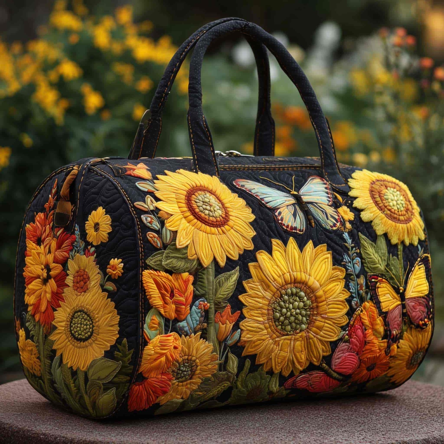 Sunflower Garden Quilted Duffle Bag GFTONL5979