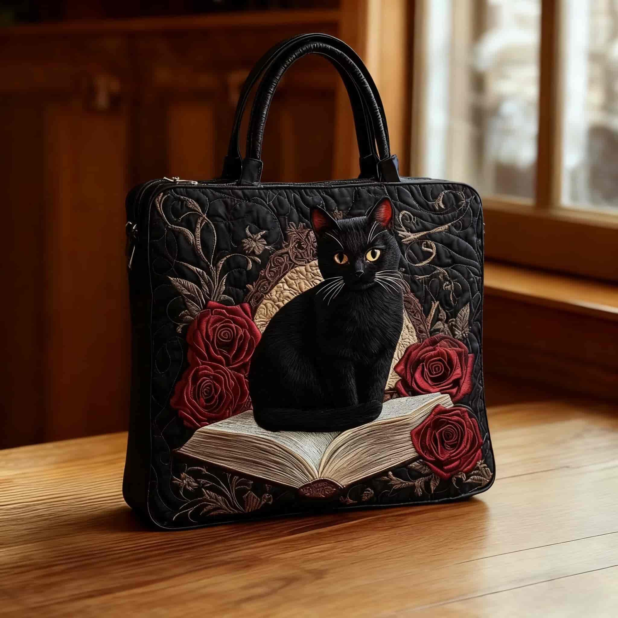 Dark Paw Quilted Tote Bag