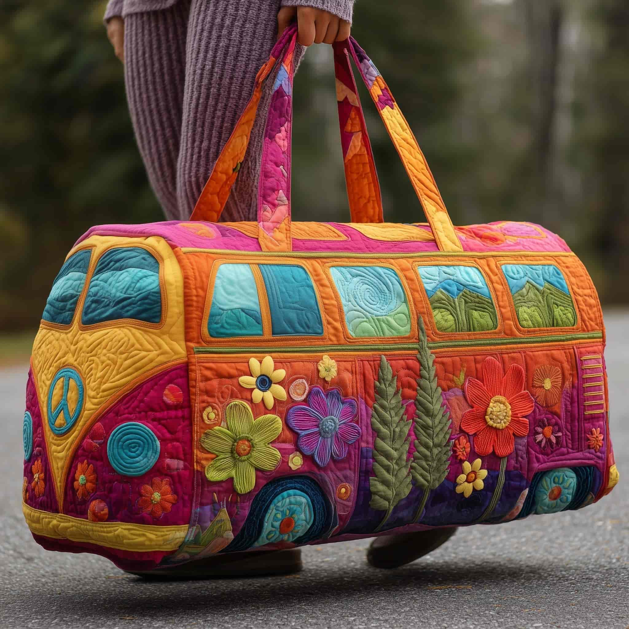 Hippie Van Quilted Duffle Bag GFTOMA3628