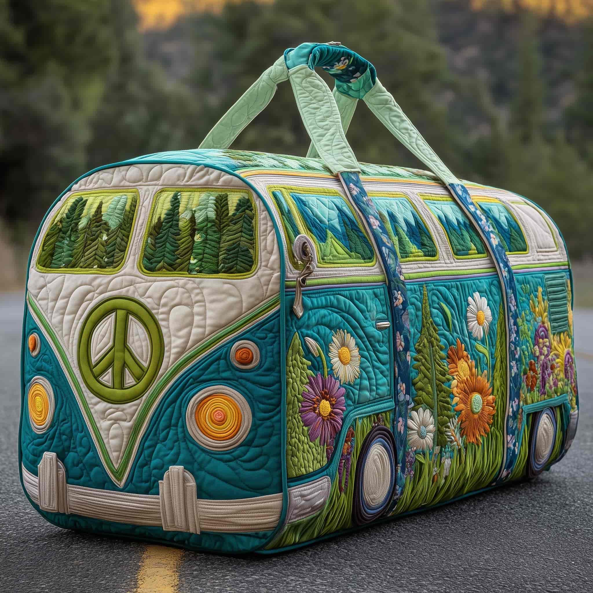 Hippie Journey Quilted Duffle Bag GFTOTP10823 – VintiaCraft