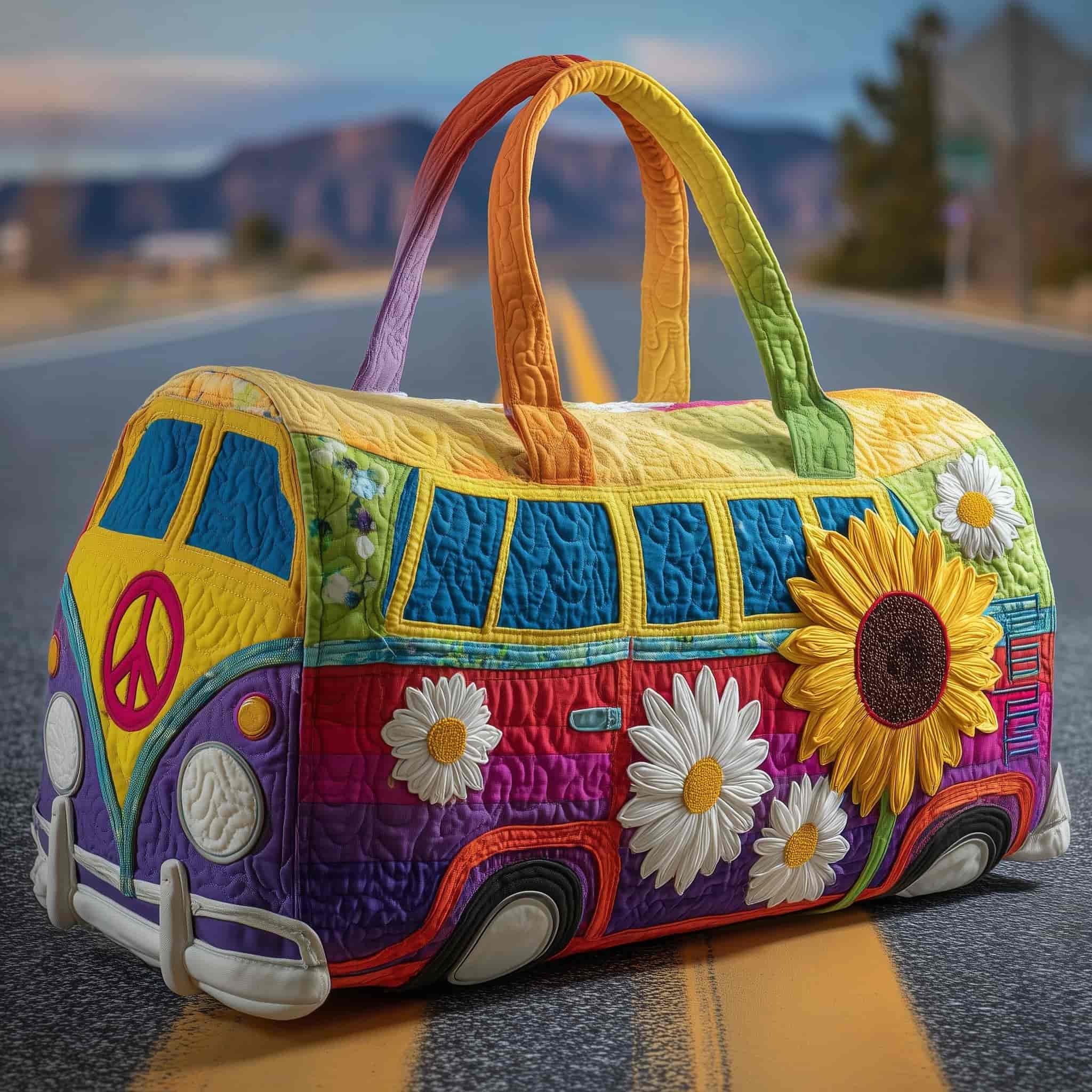 US Customized Quilted ボディー バッグ Hippie Journey Quilted Duffle Bag GFTOTP10823 – VintiaCraft
