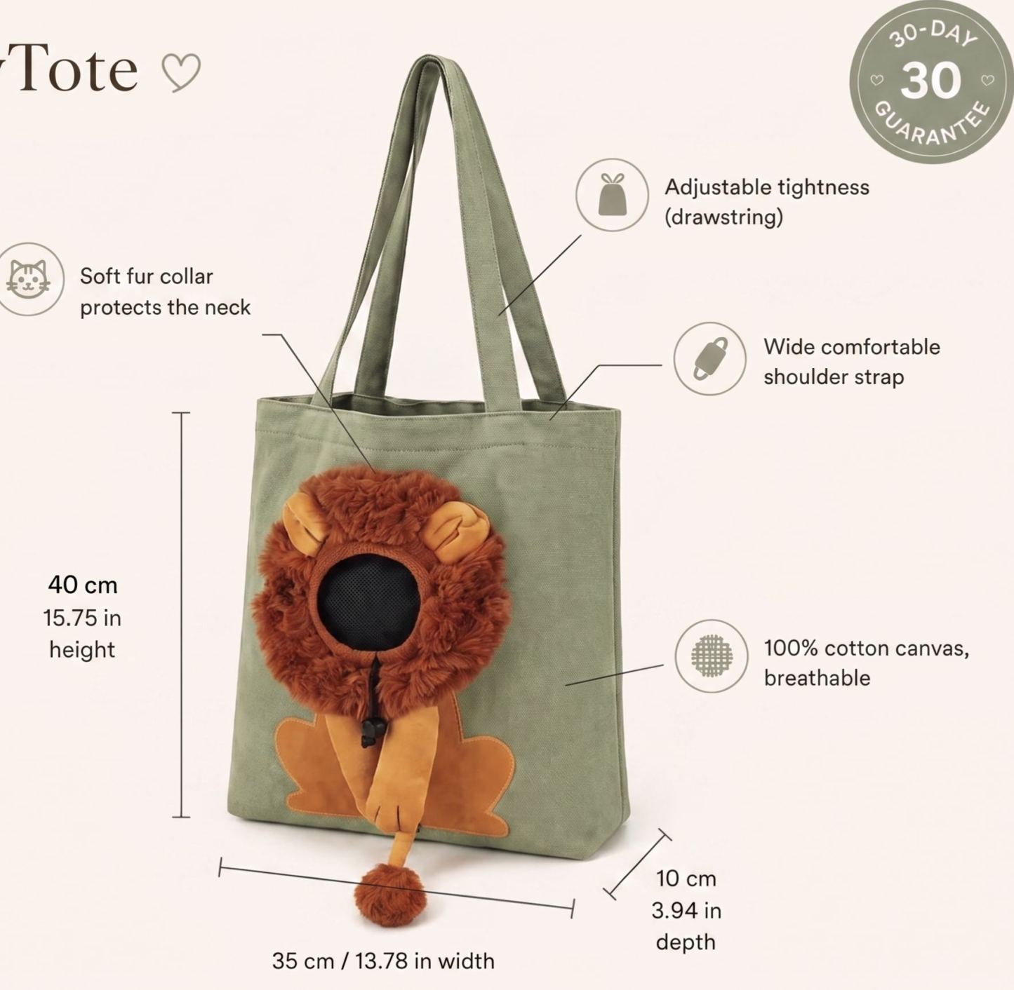 VintiaCraft™ Lion Shoulder Bag