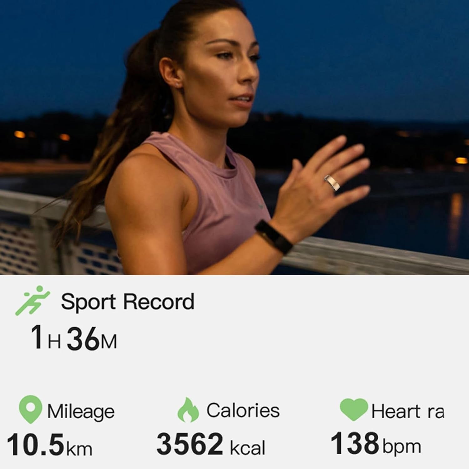 Smart ring fitness and wellness tracking