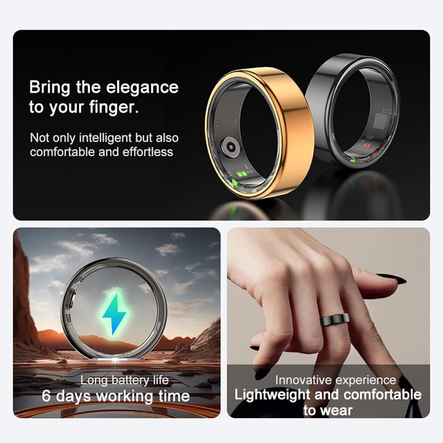 Smart ring water resistance detail