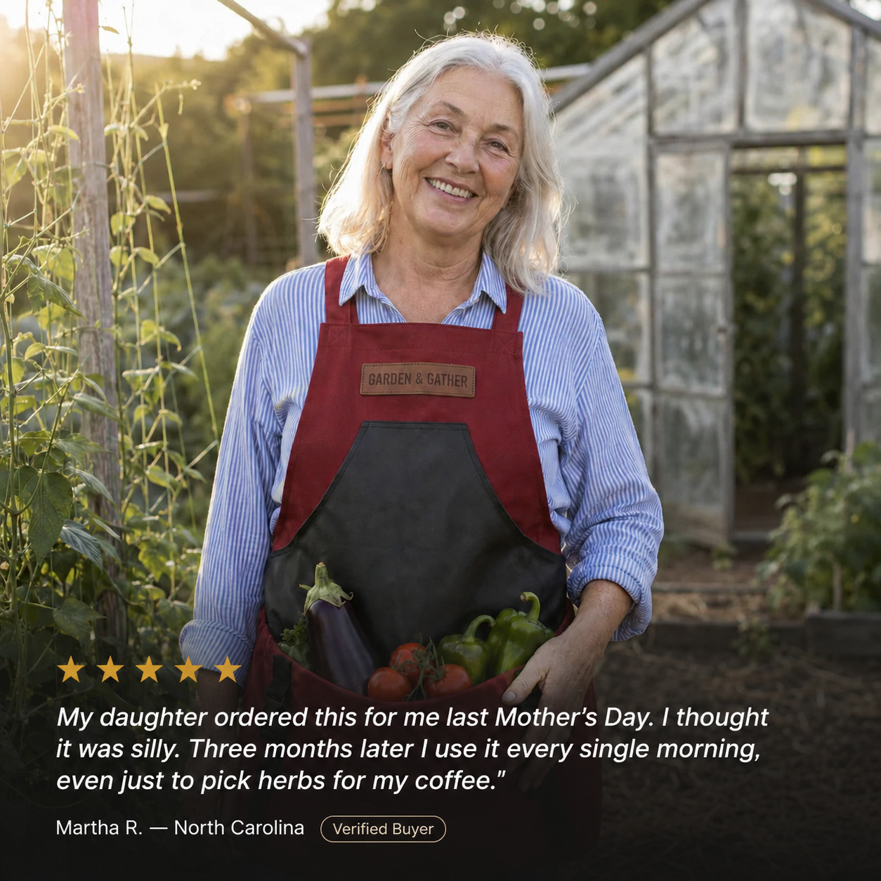 Hands-Free Quick-Release Gardening Apron