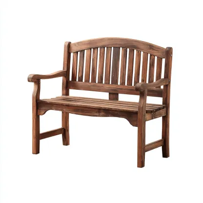 Banc de jardin - bois - 115x58x90 cm - brun foncé - style rustique-Nestleify