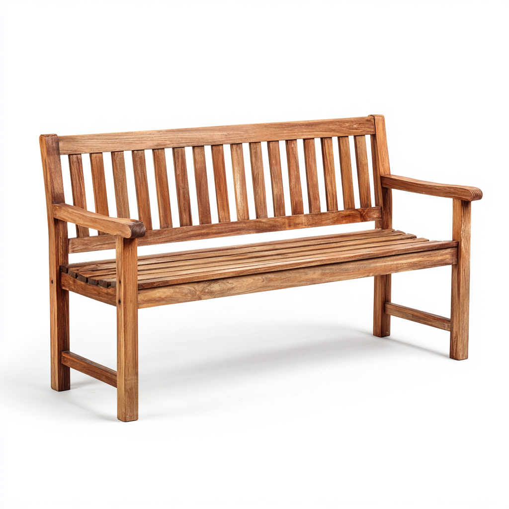 Banc de jardin - bois - 128x58x88 cm - marron - style naturel-Nestleify