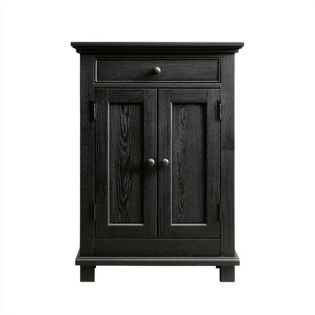 Meuble à chaussures - bois - 70x33x95 cm - noir - style moderne-Nestleify