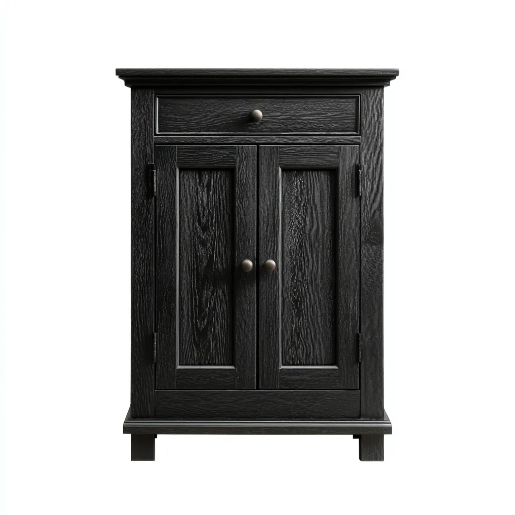 Meuble à chaussures - bois - 70x33x95 cm - noir - style moderne-Nestleify