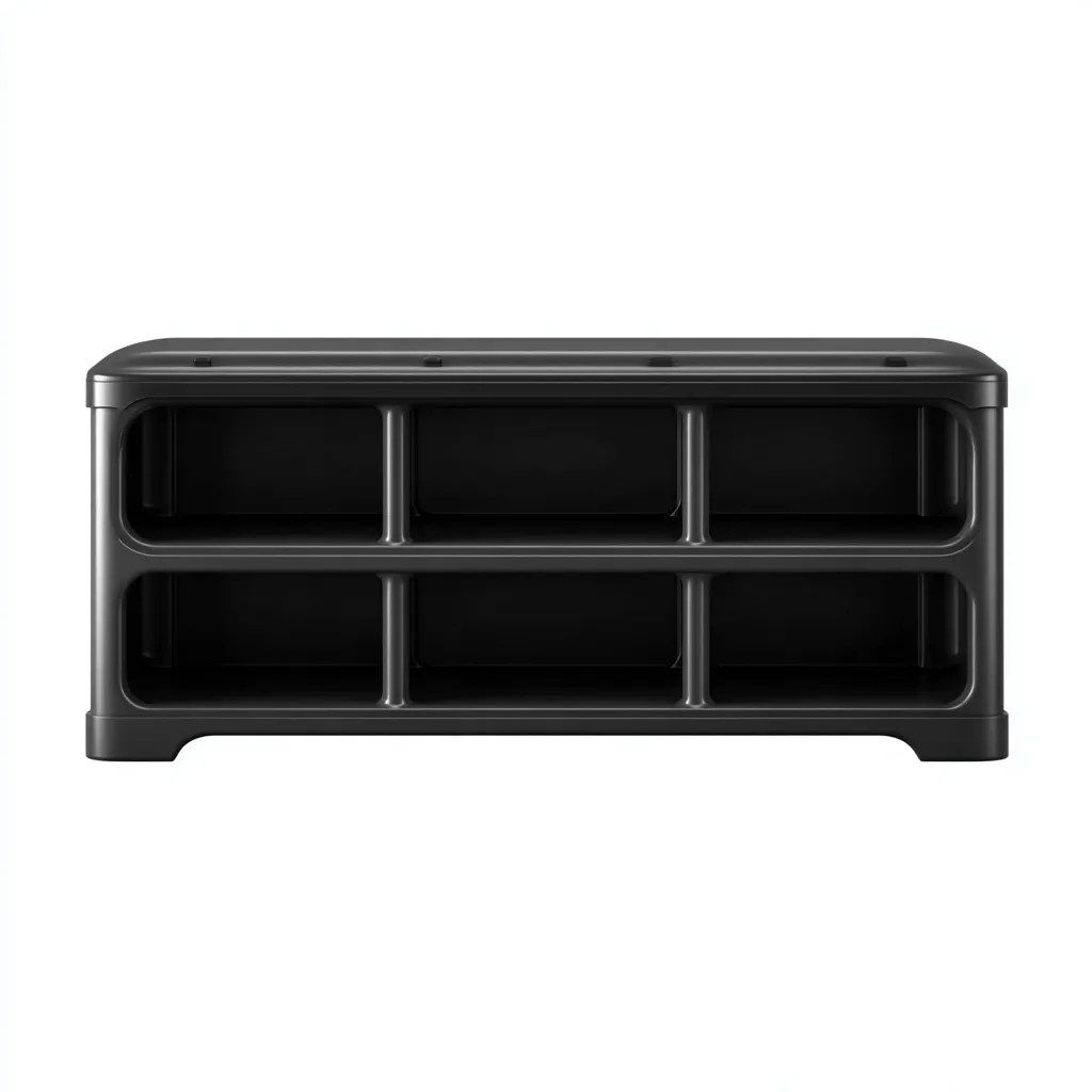 Meuble à chaussures - plastique - 80x32x38 cm - noir - style moderne-Nestleify