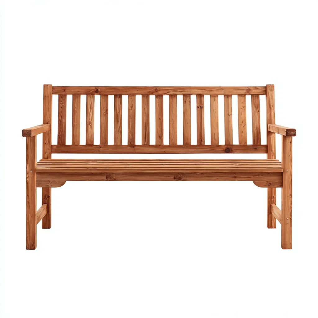Banc de jardin - bois - 150x62x92 cm - bois naturel - style classique-Nestleify