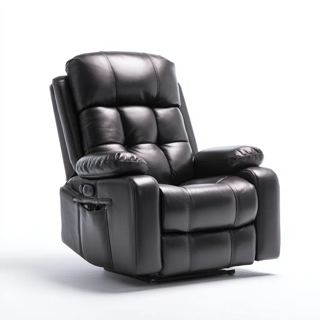 Fauteuil relax inclinable - cuir synthétique - 95x90x105 cm - noir - design ergonomique-Nestleify