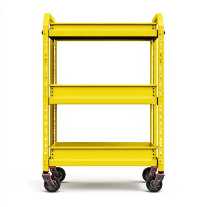 Dessertes et chariots - métal - 70x40x95 cm - jaune - style industriel-Nestleify