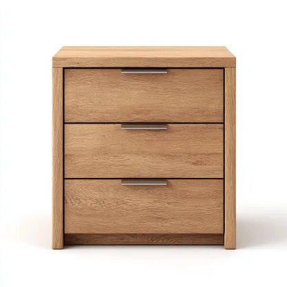 Table de chevet - bois - 45x40x60 cm - brun clair - design contemporain-Nestleify