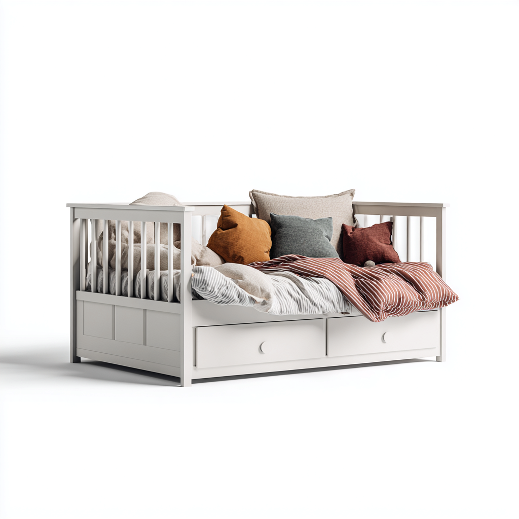 Canapé-lit - bois - 205x95x90 cm - blanc - style moderne-Nestleify