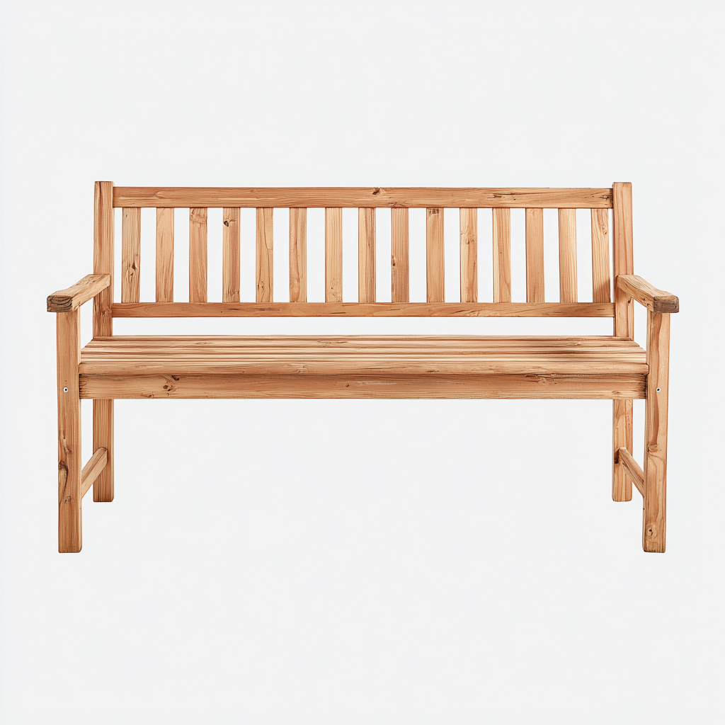 Banc de jardin - bois - 155x58x90 cm - bois naturel - style classique-Nestleify