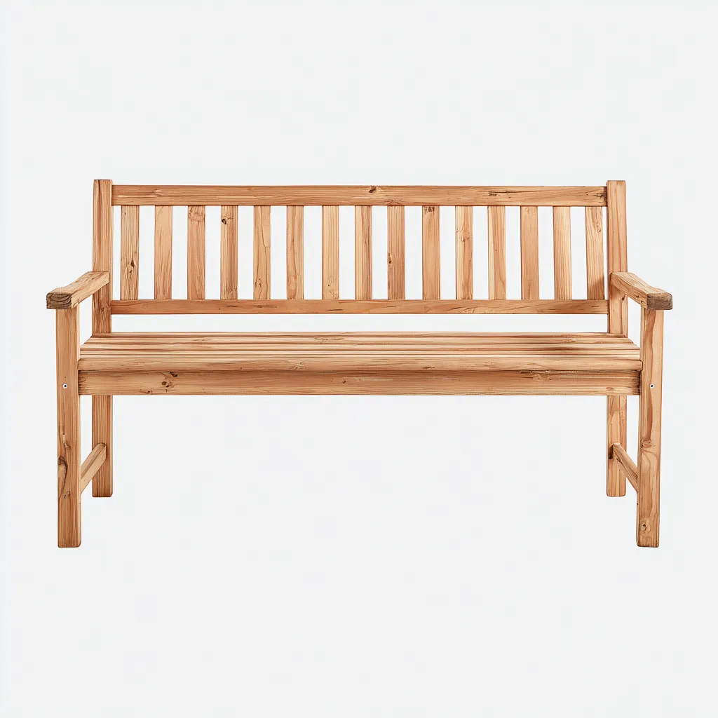 Banc de jardin - bois - 155x58x90 cm - bois naturel - style classique-Nestleify