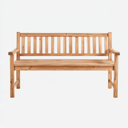 Banc de jardin - bois - 155x58x90 cm - bois naturel - style classique-Nestleify