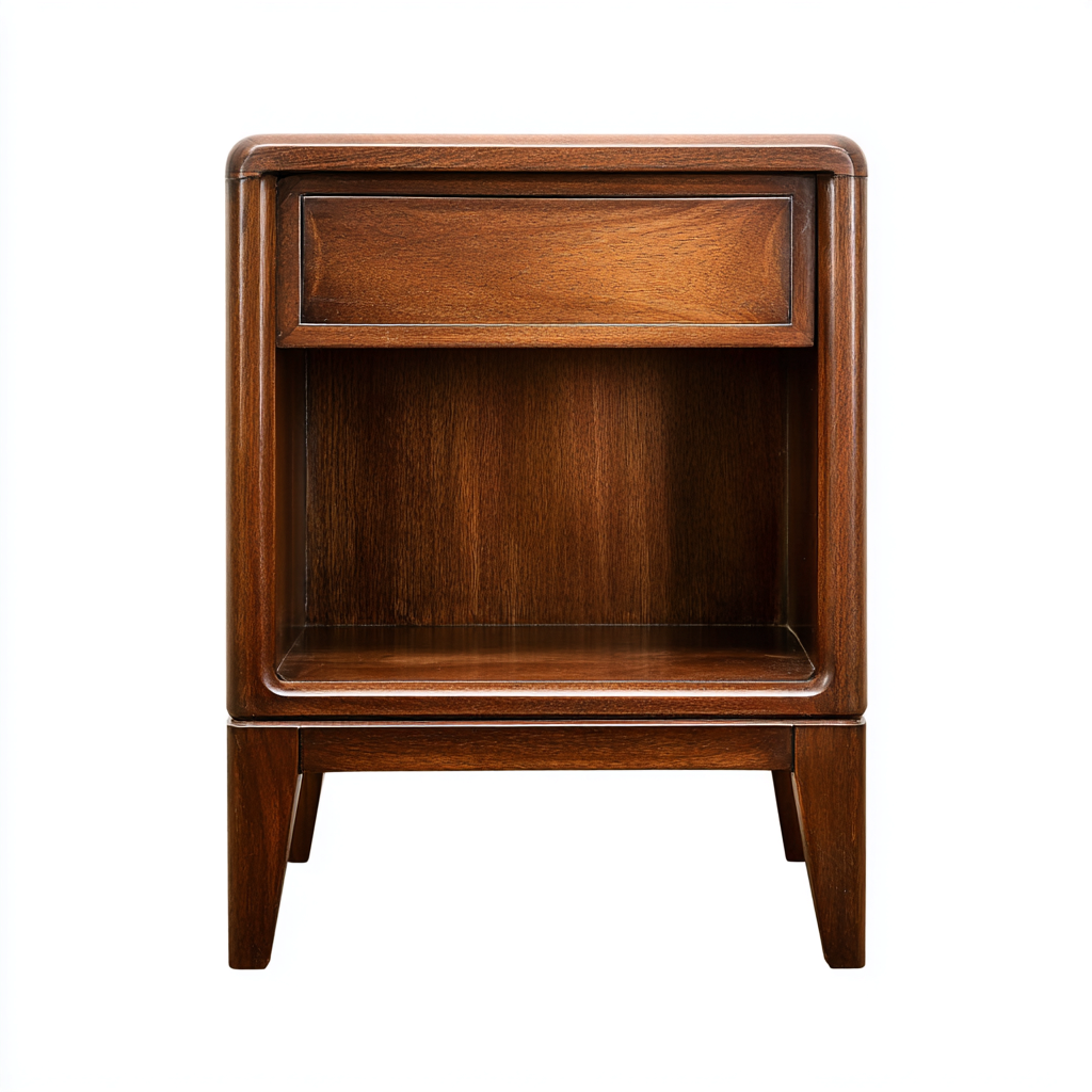 Table de chevet - bois - 48x36x58 cm - brun - design classique-Nestleify