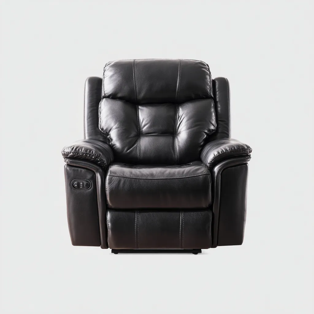 Fauteuil relax inclinable - cuir synthétique - 98x95x105 cm - noir - style relax-Nestleify