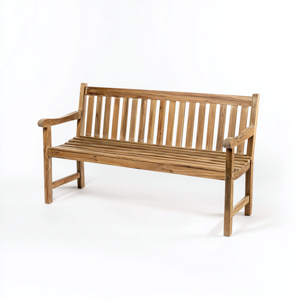 Banc de jardin - bois - 150x62x92 cm - bois naturel - style classique-Nestleify