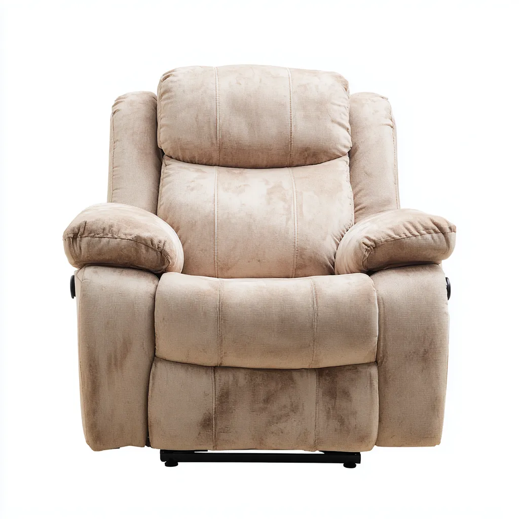 Fauteuil relax inclinable - tissu - 100x94x108 cm - beige - style moderne-Nestleify