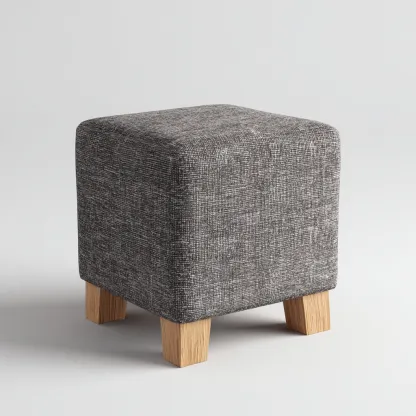Pouf - tissu - 35x35x40 cm - gris foncé - style moderne-Nestleify