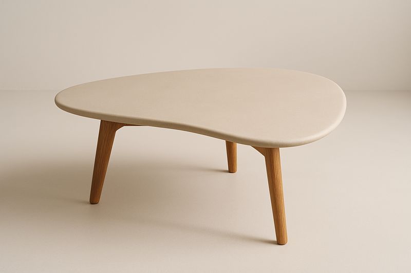 Tavolino da Salotto 120×80×45 cm in MDF Laccato Opaco – Colore Beige-Verdalorie