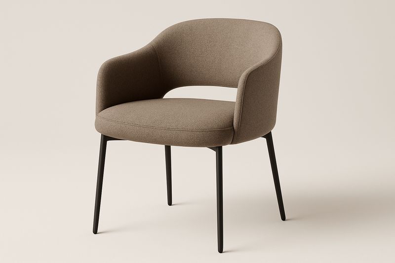 Sedia 58×55×80 cm in MDF e Acciaio con Seduta e Schienale in Tessuto Imbottito – Capacità 120 kg, Senza Montaggio-Verdalorie