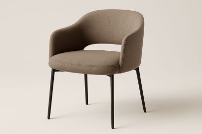 Sedia 58×55×80 cm in MDF e Acciaio con Seduta e Schienale in Tessuto Imbottito – Capacità 120 kg, Senza Montaggio-Verdalorie