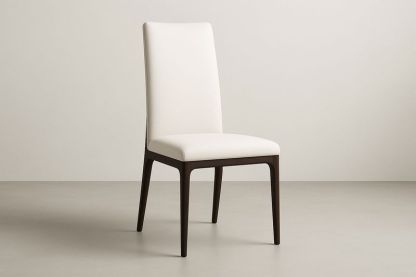 Sedia in Legno Massello di Faggio 50×57×105 cm con Seduta e Schienale Imbottiti in Tessuto – Colore Crema/Marrone Scuro-Verdalorie