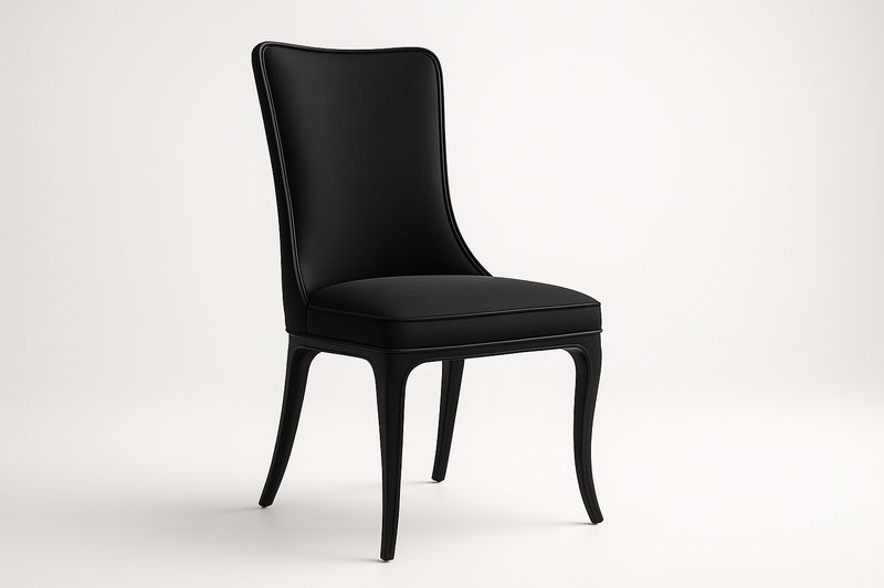 Sedia in Legno di Faggio 45×45×85 cm con Seduta e Schienale Imbottiti in PU – Colore Nero-Verdalorie