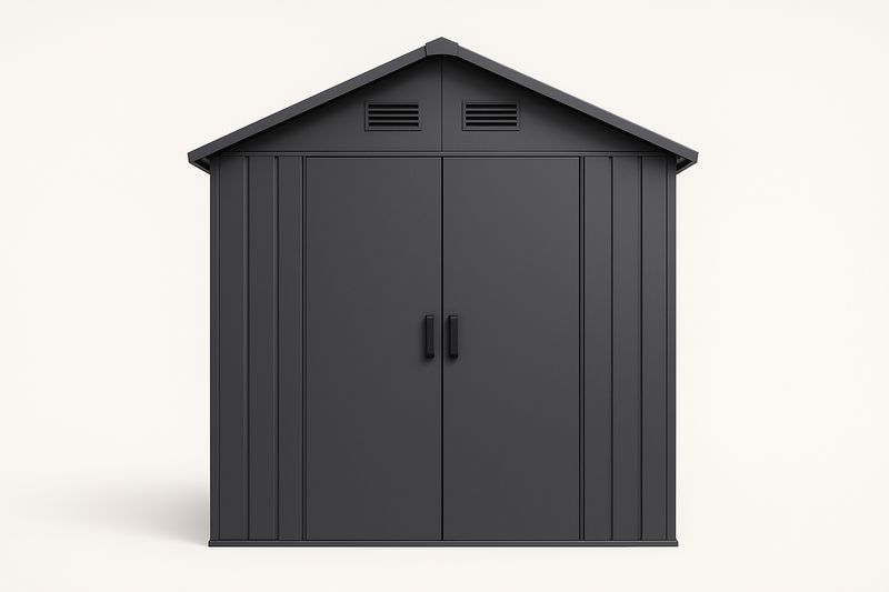 Capanno da Giardino in Acciaio Antracite 240x300x210 cm-Verdalorie