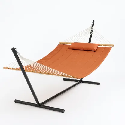 Amaca in Cotone Arancione con Supporto in Metallo