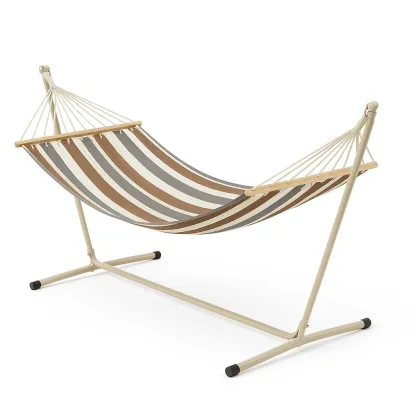 Amaca in Cotone con Struttura in Acciaio a Righe Multicolore