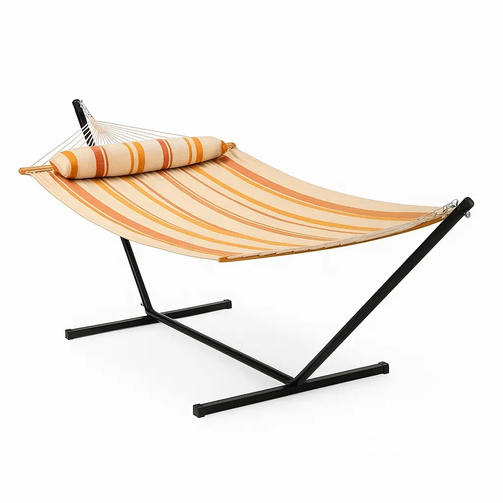 Amaca con Tela di Poliestere e Telaio in Metallo per Esterni