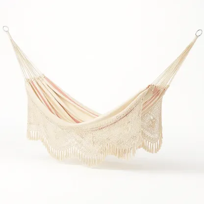 Amaca in Cotone con Frange Beige