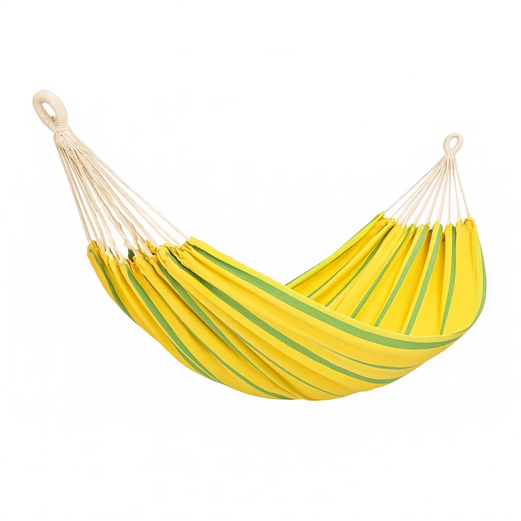 Amaca in Cotone a Righe Giallo e Verde